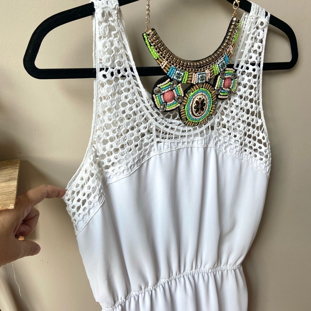 🌊DEX white crochet summer dress - Picture 7 of 7